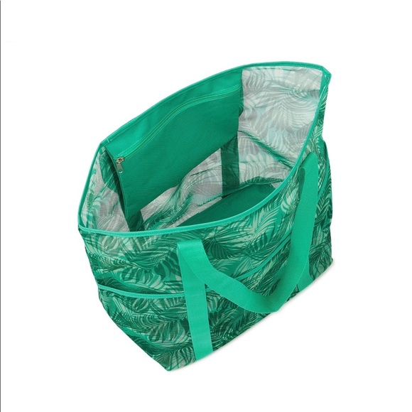 Mesh Beach Tote Bag Palm - Picture 2 of 4